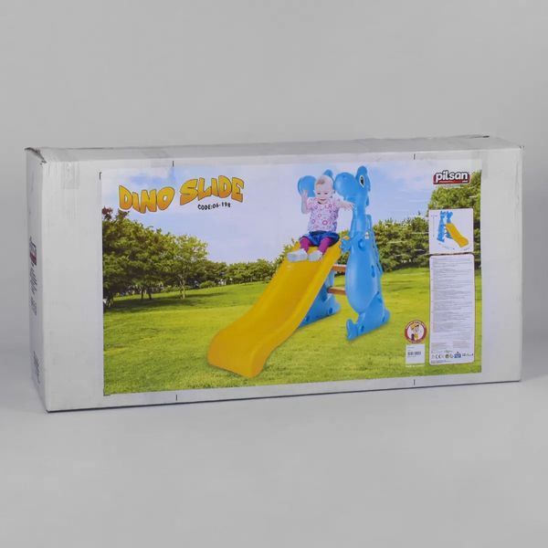 Гірка Pilsan "Dino slide" Синя з жовтим 140 см 7-02 фото